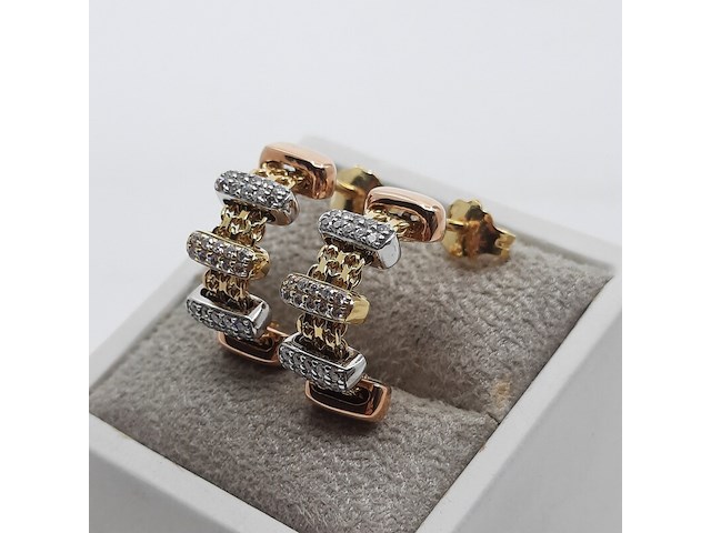 Paar oorstekers, 18 karaats - afbeelding 1 van  9