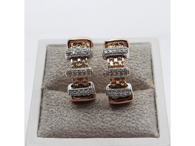 Paar oorstekers, 18 karaats - afbeelding 2 van  9