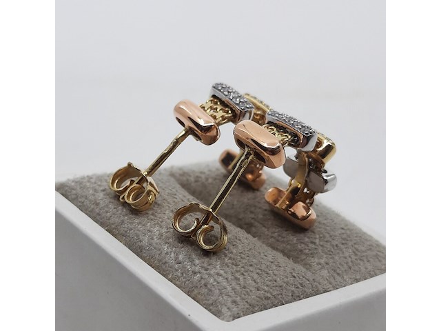 Paar oorstekers, 18 karaats - afbeelding 5 van  9