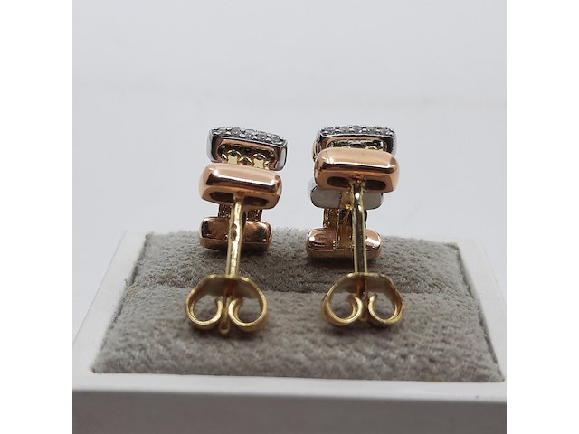 Paar oorstekers, 18 karaats - afbeelding 6 van  9