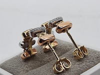 Paar oorstekers, 18 karaats - afbeelding 7 van  9