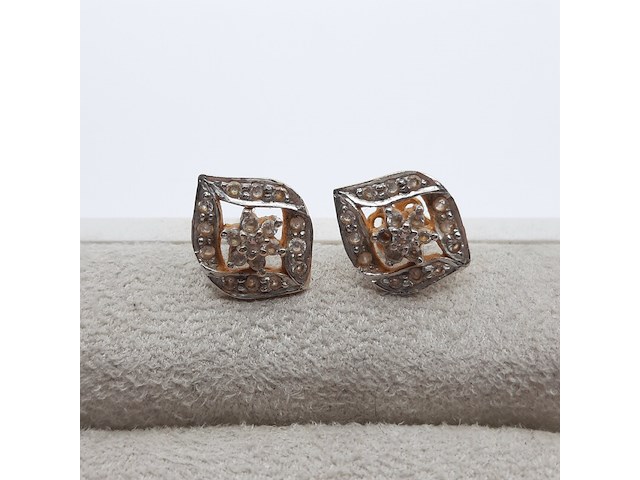 Paar oorstekers, 18 karaats - afbeelding 1 van  7