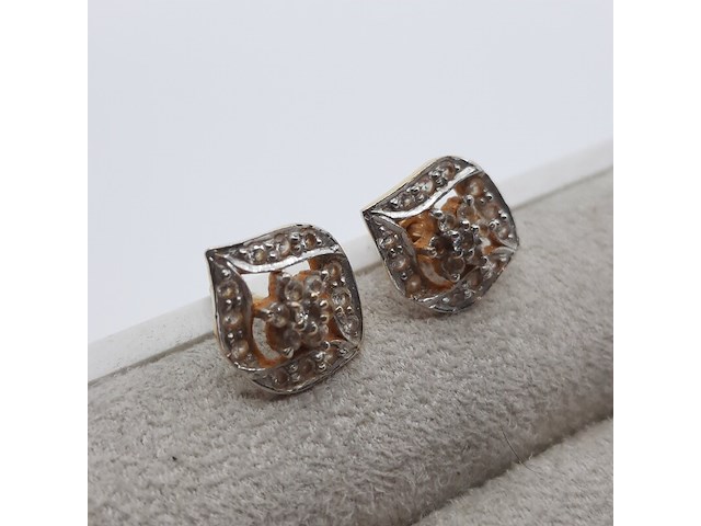 Paar oorstekers, 18 karaats - afbeelding 2 van  7