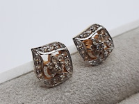 Paar oorstekers, 18 karaats - afbeelding 2 van  7