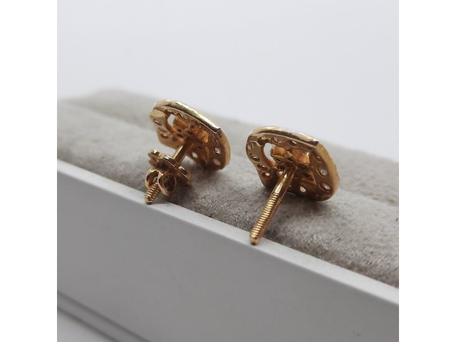 Paar oorstekers, 18 karaats - afbeelding 4 van  7