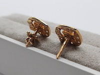 Paar oorstekers, 18 karaats - afbeelding 4 van  7