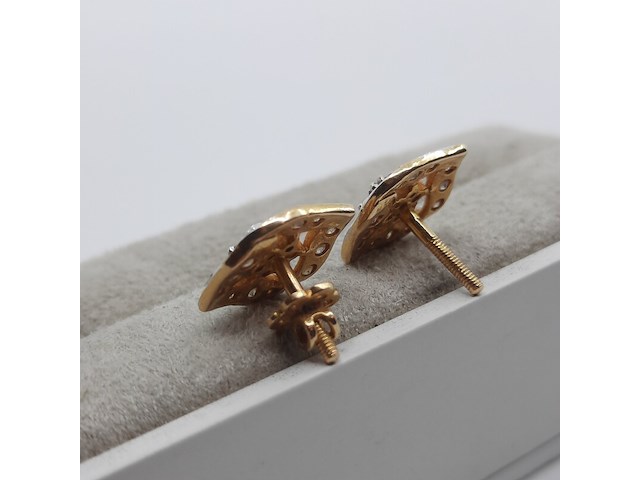 Paar oorstekers, 18 karaats - afbeelding 5 van  7
