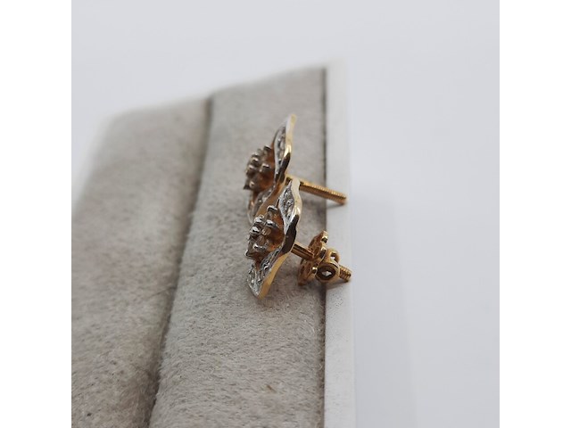 Paar oorstekers, 18 karaats - afbeelding 6 van  7