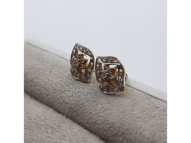 Paar oorstekers, 18 karaats - afbeelding 7 van  7