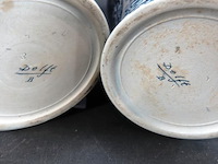 Paar oude/antieke kastvazen - afbeelding 4 van  5