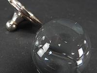 Paar potjes met verzilverde deksel - afbeelding 5 van  5