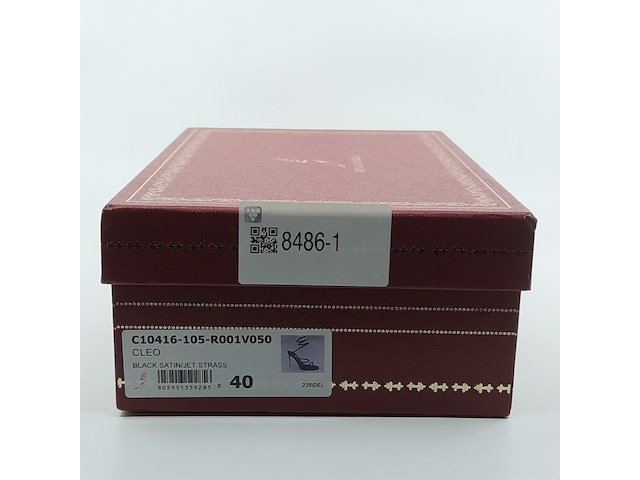 Paar pumps, maat 40, rene caovilla, black satin jet strass - afbeelding 3 van  11