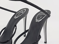 Paar pumps, maat 40, rene caovilla, black satin jet strass - afbeelding 5 van  11