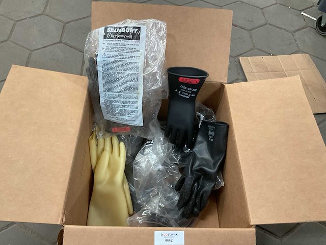 Paar rubber werkhandschoen rubber (7x) - afbeelding 2 van  3