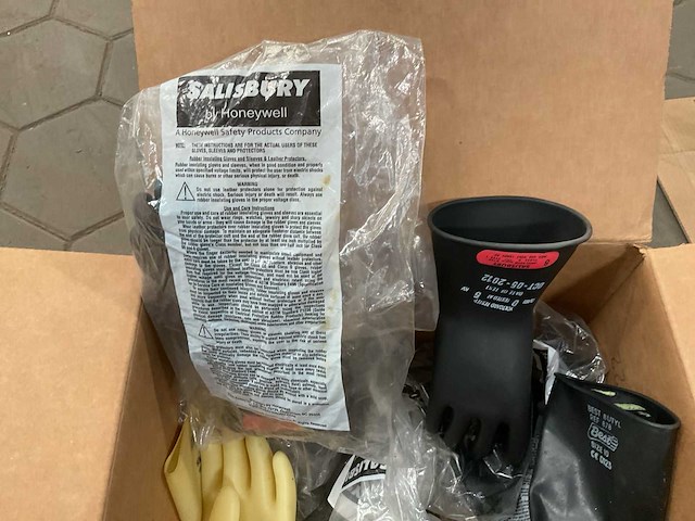 Paar rubber werkhandschoen rubber (7x) - afbeelding 3 van  3