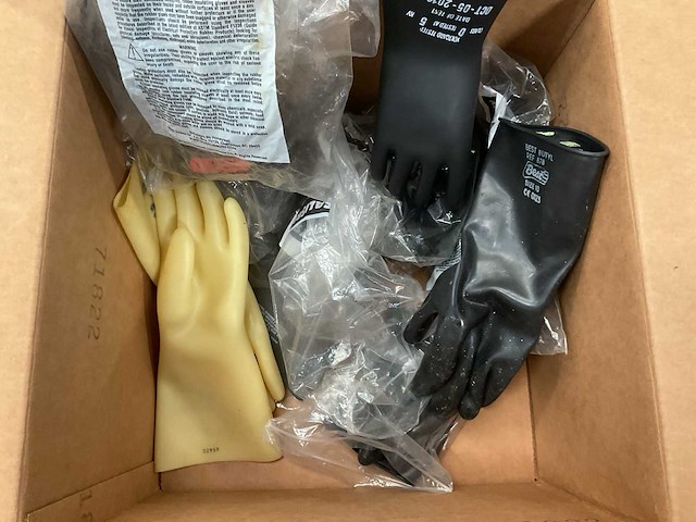 Paar rubber werkhandschoen rubber (7x) - afbeelding 1 van  3