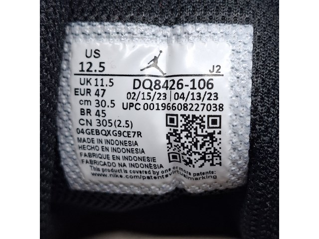 Paar schoenen, maat 47, nike jordan, dq8426-106 - afbeelding 9 van  10