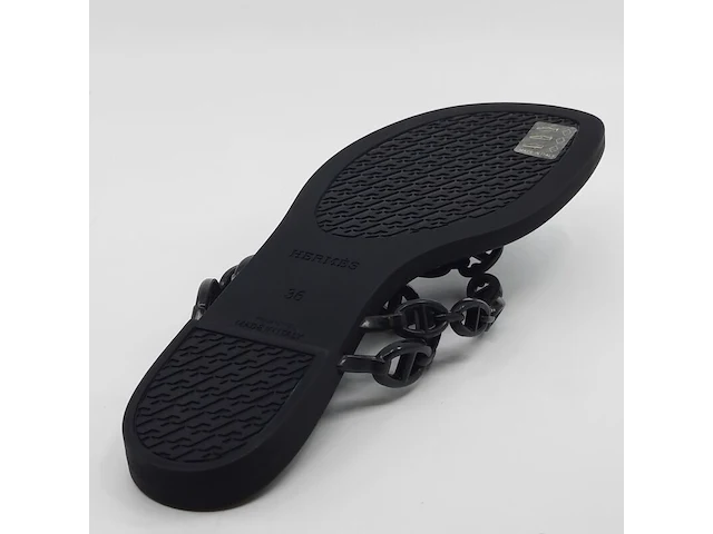 Paar slippers, maat 36, hermès, s2924 - afbeelding 2 van  11