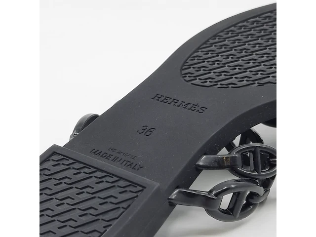 Paar slippers, maat 36, hermès, s2924 - afbeelding 3 van  11