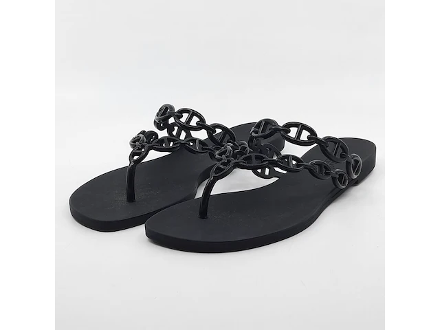 Paar slippers, maat 36, hermès, s2924 - afbeelding 1 van  11