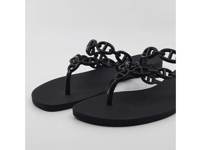 Paar slippers, maat 36, hermès, s2924 - afbeelding 4 van  11