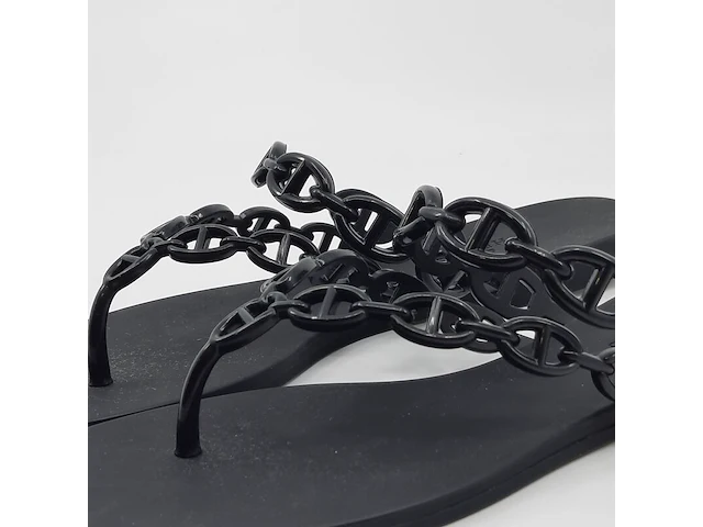 Paar slippers, maat 36, hermès, s2924 - afbeelding 6 van  11