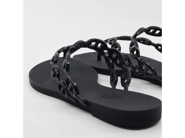 Paar slippers, maat 36, hermès, s2924 - afbeelding 9 van  11