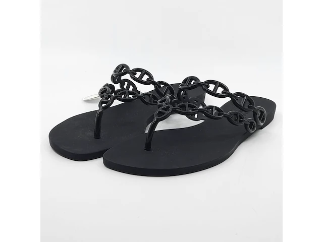 Paar slippers, maat 37, hermès, s2124 - afbeelding 1 van  13
