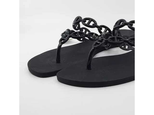 Paar slippers, maat 37, hermès, s2124 - afbeelding 6 van  13