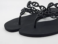 Paar slippers, maat 37, hermès, s2124 - afbeelding 6 van  13