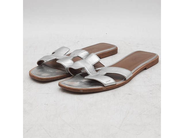 Paar slippers, maat 38, hermès - afbeelding 4 van  11