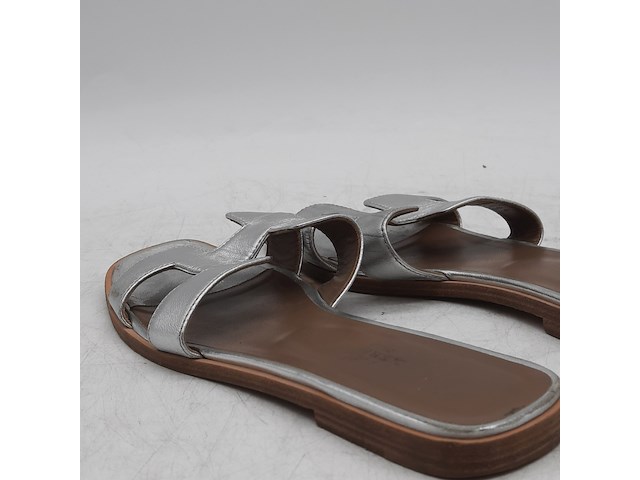 Paar slippers, maat 38, hermès - afbeelding 10 van  11
