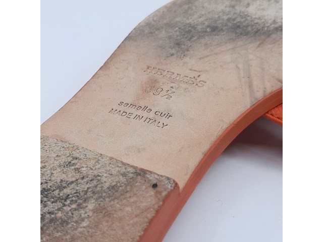 Paar slippers, maat 39,5, hermès, pe202272z 2010 - afbeelding 3 van  11