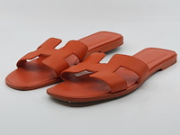 Paar slippers, maat 39,5, hermès, pe202272z 2010 - afbeelding 1 van  11