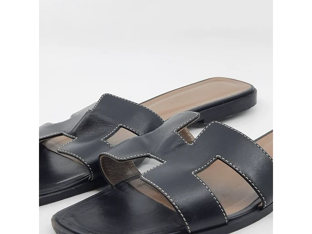 Paar slippers, maat 40, hermès, 021056z bl - afbeelding 5 van  11