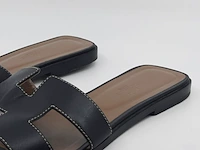 Paar slippers, maat 40, hermès, 021056z bl - afbeelding 6 van  11