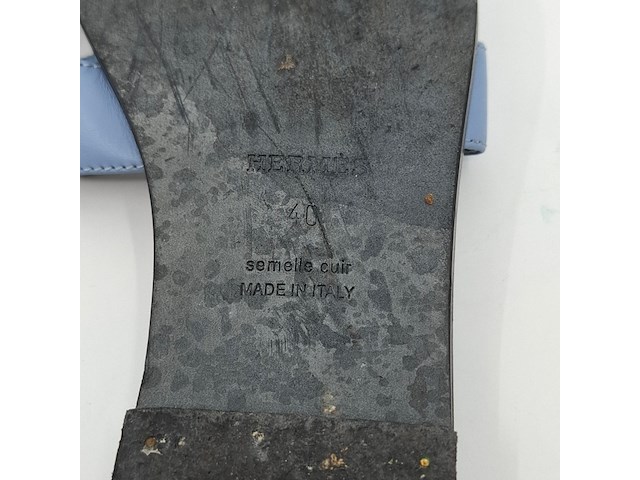 Paar slippers, maat 40, hermès, pe 202230z 2005 - afbeelding 9 van  18