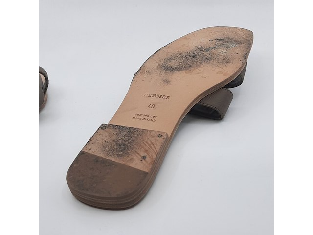 Paar slippers, maat 40, hermés - afbeelding 9 van  10