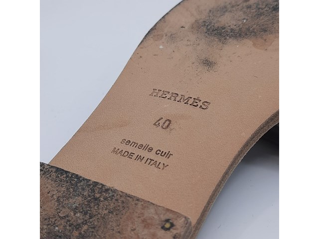 Paar slippers, maat 40, hermés - afbeelding 10 van  10
