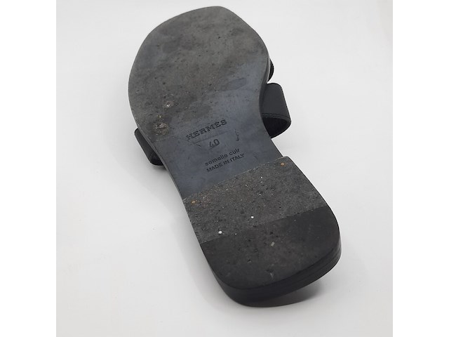 Paar slippers, maat 40, hermès - afbeelding 8 van  9