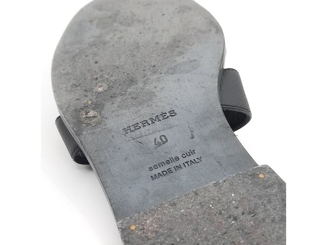Paar slippers, maat 40, hermès - afbeelding 9 van  9