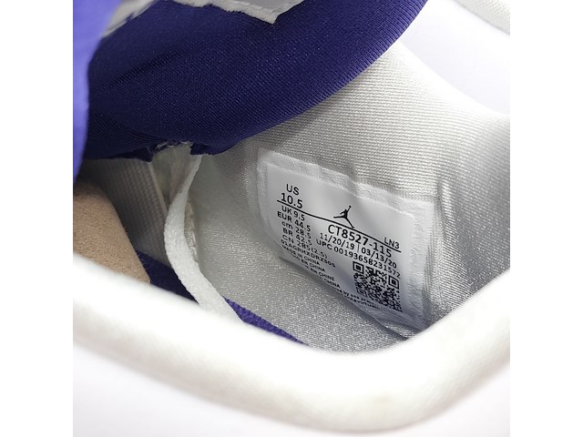 Paar sneakers, maat 44 1/2, air jordan, 4 retro metallic purple ct8527-115 - afbeelding 2 van  26