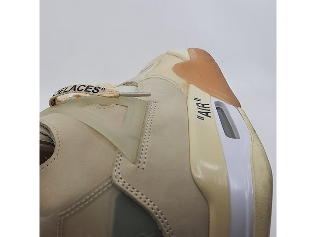 Paar sneakers, maat 44 1/2, air jordan, 4 retro off-white sail women cv9388-100 - afbeelding 13 van  28