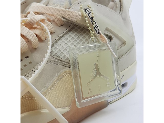 Paar sneakers, maat 44 1/2, air jordan, 4 retro off-white sail women cv9388-100 - afbeelding 6 van  28