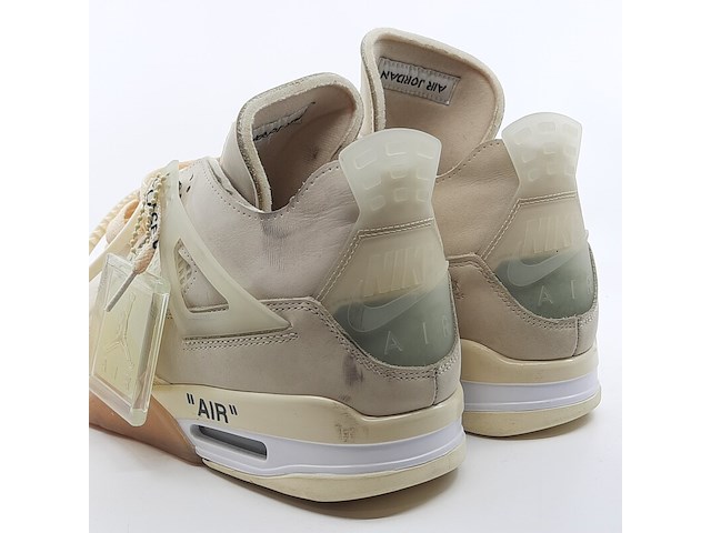 Paar sneakers, maat 44 1/2, air jordan, 4 retro off-white sail women cv9388-100 - afbeelding 9 van  28