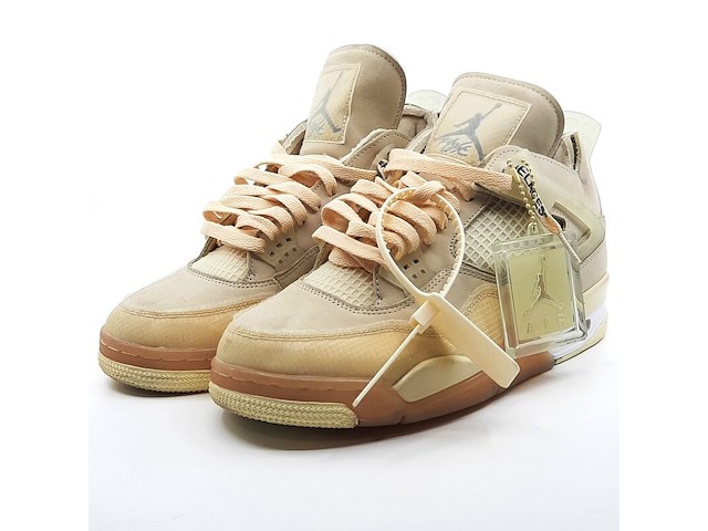 Paar sneakers, maat 44 1/2, air jordan, 4 retro off-white sail women cv9388-100 - afbeelding 1 van  28