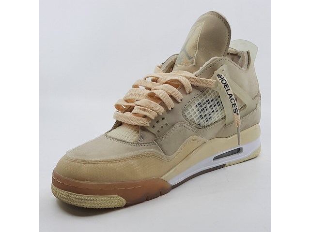 Paar sneakers, maat 44 1/2, air jordan, 4 retro off-white sail women cv9388-100 - afbeelding 15 van  28