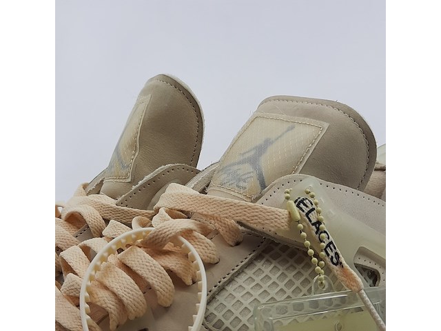 Paar sneakers, maat 44 1/2, air jordan, 4 retro off-white sail women cv9388-100 - afbeelding 24 van  28