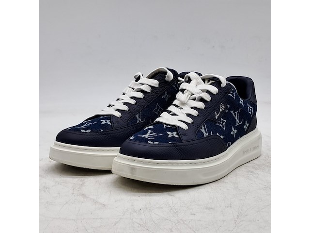 Paar sneakers, maat 8, louis vuitton, blauw - afbeelding 1 van  8