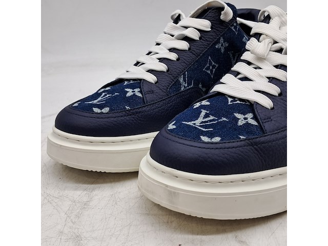 Paar sneakers, maat 8, louis vuitton, blauw - afbeelding 5 van  8